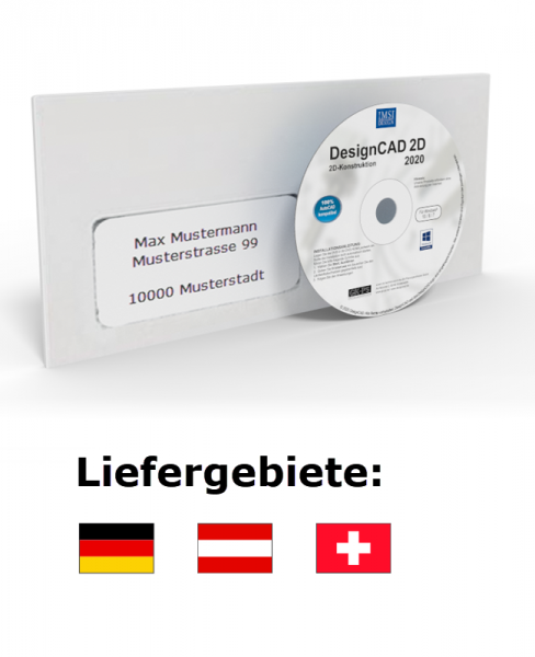 DesignCAD 2D 2020 (V29) Vollversion Datenträger + Lizenz